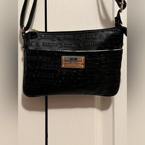 Juicy Couture Los Angeles Small Crossbody Wallet Purse Bag Black Logo